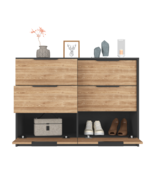 4 Drawer Double Dresser Maryland, Bedroom, Black / Pine - $378.99