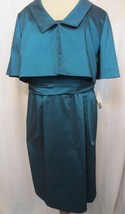 Alex Evenings Teal Cocktail Dress with Jacket 2 piece Size 14 $180 NWT - £63.93 GBP