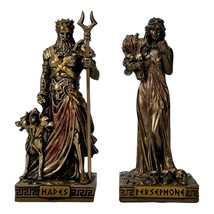 Set Persephone Goddess and Pluto Hades Lord of the Underworld Statues Miniatures - £40.87 GBP