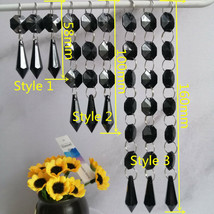 30pc Black Acrylic Pendant Garland Chandelier Hanging Party Wedding Centerpieces - £6.55 GBP+