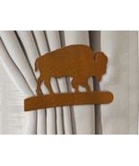 Lodge Theme Buffalo Drapery Holdback in Black Rust or Unpainted - $39.00