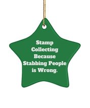 Stamp Collecting Gifts for Men Women, Stamp Collecting Because Stabbing ... - $16.61