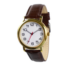 Easy Read Watch Numbers Gold Personalized Watch Men Watch Women Watch  - £35.84 GBP