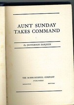 Aunt Sunday Takes Command 1940 First Edition Jefferson Farjean - £29.76 GBP