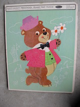Vintage 1966 Whitman Tray Puzzle Fuzzy Wuzzy Bear Preschool Puzzle 4422 - $18.81