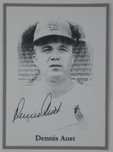 Dennis Aust Rare Signed 3.5x4.5 Photo Card Baseball St. Louis Cardinals - £11.83 GBP