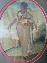 Antique Diana De Huntress Fine Georgian Woven Silk With Applique - £1,168.14 GBP