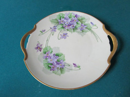 Czechoslovakia Tk Thun Two Handle Tray Violets 10&quot; [*#189] - £97.11 GBP