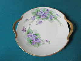 CZECHOSLOVAKIA TK THUN TWO HANDLE TRAY VIOLETS 10&quot; [*#189] - $123.75