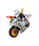 Minifigure Zane Ninjago With Grey Motorcycle Building - $8.96