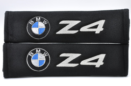 2 pieces (1 PAIR) BMW Z4 Embroidery Seat Belt Cover Pads (Black pads) - £13.36 GBP