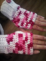 Handcrafted Crocheted Fingerless Gloves - £27.52 GBP