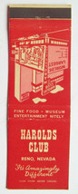 Harold&#39;s Club - Reno, Nevada Restaurant 20 Strike Matchbook Cover Museum NV - £1.37 GBP