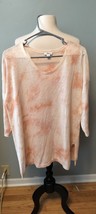 J. Jill Pure Jill Blush Pink Tie Dye Linen Blend Knit Top Small - £10.73 GBP