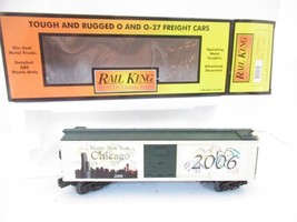 MTH TRAINS RAILKING -30-74258 - 2006 NEW YEAR&#39;S  BOXCAR-  0/027- LN- D1B - $31.81