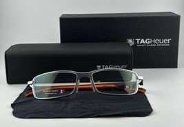 Authentic Tag Heuer TH 0805 Full Rim Gray/Orange Temples France Eyeglass... - £280.27 GBP