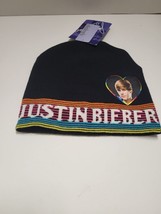 Justin Bieber Beanie Cap Divided Black One Size Fits All Logo - £8.17 GBP