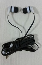 Skullcandy Ink&#39;d Headphones In-Ear Only Earbud White Black Flat Cord Mic - £19.97 GBP