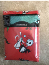 NEW Disney Vinyl Tablecloth The Nightmare Before Christmas 60x102” Red NWT - £13.54 GBP