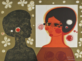 &quot;Two Profiles&quot; By Frederic Menguy Signed Ltd Edition #80/100 Litho 16 1/2&quot;x22&quot; - £347.88 GBP