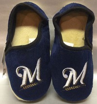 MILWAUKEE BREWERS KIDS BOYS SLIPPERS SMALL 1/2 - NEW - Slide into Bedtime! - £7.81 GBP