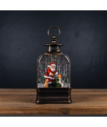 LED Snow Globe Lantern with Santa and Dog 11.25&quot;H - $104.08 CAD
