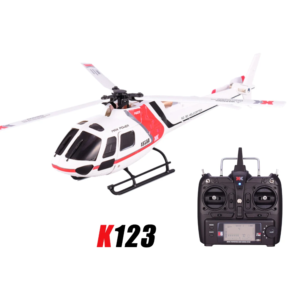 Wltoys XK K110 6CH 3D 6G System Remote Control Brushless RC Helicopter BNF - £81.33 GBP+