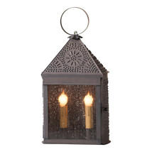 Irvins Country Tinware Harbor Lantern with Chisel in Kettle Black - $158.35
