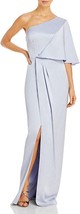 Aidan Mattox Womens Satin One Shoulder Evening Dress Blue 8  - $143.55