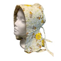 Vintage Handmade Womens Floral Prairie Bonnet - $20.57