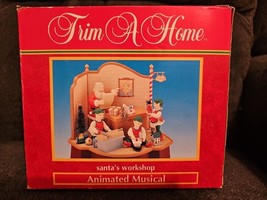 Animated Santas Workshop Musical Made With Moving Parts NOS In Original Box - £31.93 GBP