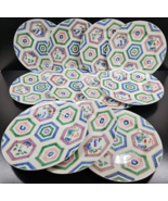 11 Saks Fifth Avenue Porcelain Dinner Plates Set Vintage Decorated Hong ... - £315.29 GBP