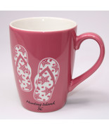 Hunting Island SC Sand And Beach Sandles Coffee Mug Tea Cup Pink And White - $11.60