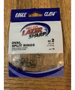 (1) Eagle Claw Oval Split Rings 25 Lb Size 2-Brand New-SHIPS N 24 HOURS - £13.31 GBP