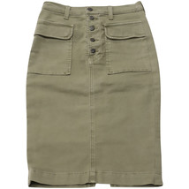 J Brand Pencil Denim Skirt In Cotton Women Brown Xxs - $99.75