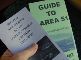 #A-52 TWO MAPS Guides to ROSWELL 1947 UFO CRASH SITE + Area 51 maps alie... - $8.59