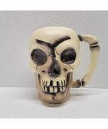Vintage Norcrest Halloween Goth Skull Ceramic Mug Japan C-150 - $60.92 CAD