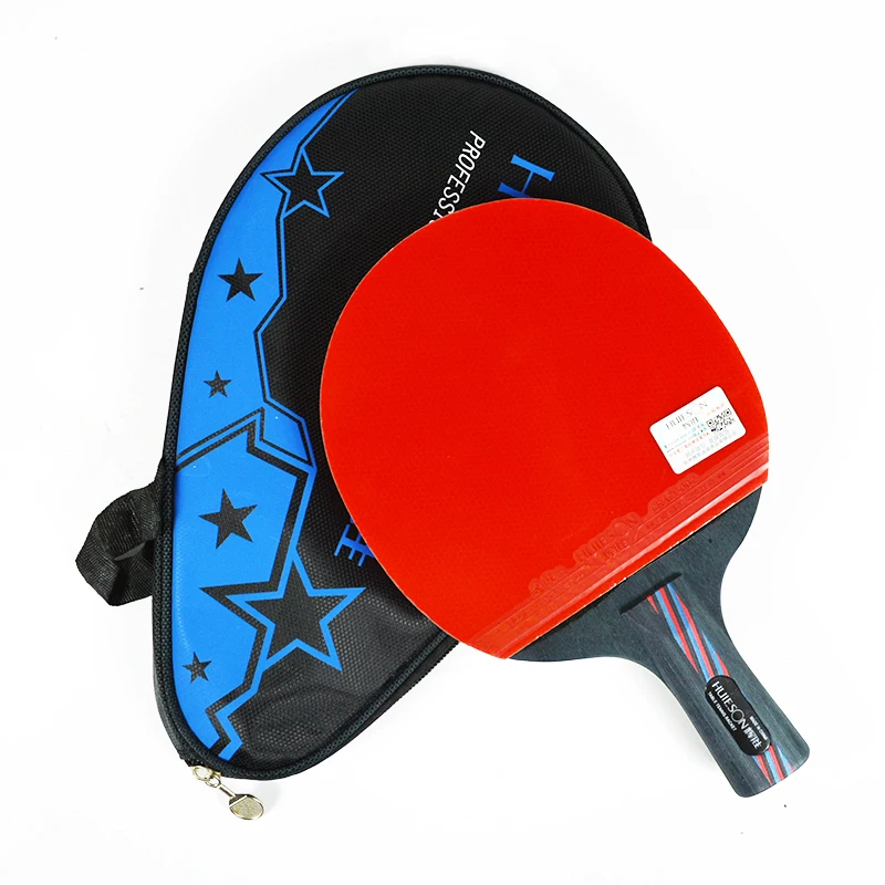 Sporting HUIESON 1Pcs Carbon Fiber Table Tennis Racket Blade Double Face Pimples - £31.85 GBP