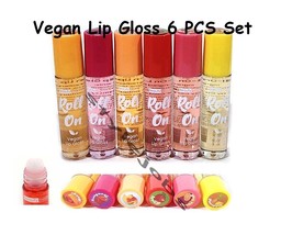 Beauty Treats Roll On Vegan Lip Gloss Frity Lip Oil 6 PCS Set - $8.16