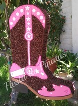 Pink cowboy boot piñata - £43.94 GBP