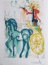 Salvador Dali Le Cheval De Triomphe Platte Signiert Offset Lithographie - £82.84 GBP