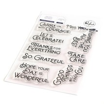 Pinkfresh Studio Clear Stamp Set 4&quot;X6&quot;-Wonderful Sentiments - £15.24 GBP