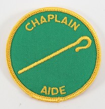 Vintage Chaplain Aide Green Insignia Round Boy Scouts BSA Position Patch - $11.69