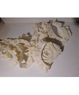 Eyelet Lace and Ribbon - Cream  1&quot; unused - £6.25 GBP