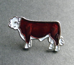 HEREFORD CATTLE COW LAPEL PIN BADGE 3/4 INCH - $5.64