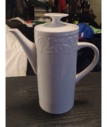Stoneware - Garland 8837 - Tall Coffee pot carafe pitcher White with lid - €13,54 EUR