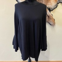 Chico’s Ruffle Sleeve Black Sweater - £18.25 GBP
