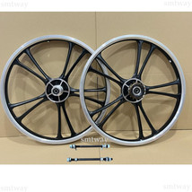 BMX Bicicletta 20&quot; ALLOY Sport Cerchio Completo NERO Set di Ruote-Mozzo... - £85.39 GBP