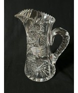 Antique American Brilliant Period ABP Heavy Cut Glass Pitcher Tankard 9.5” - £70.76 GBP