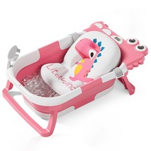 Morefeel Collapsible Baby Bathtub For Newborn With Thermometer &amp; 1 Hoode... - $52.93